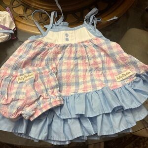 Madison Pink and Blue Plaid Kids Dress